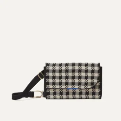 Rothy's Crossbody & Belt Bags^The Belt Bag Black And Canvas Gingham