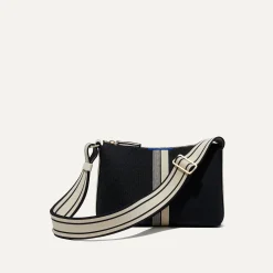Rothy's Crossbody & Belt Bags^The Casual Crossbody Black And Ivory Stripe