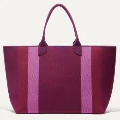 Rothy's Totes^The Lightweight Mega Tote Mulberry Rugby Stripe