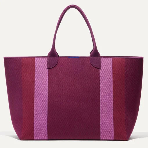 Rothy's Totes^The Lightweight Mega Tote Mulberry Rugby Stripe