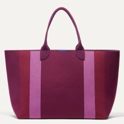 Rothy's Totes^The Lightweight Mega Tote Mulberry Rugby Stripe