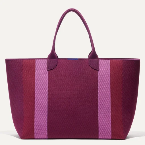 Rothy's Totes^The Lightweight Mega Tote Mulberry Rugby Stripe