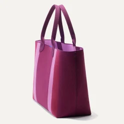 Rothy's Totes^The Lightweight Mega Tote Mulberry Rugby Stripe