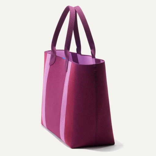 Rothy's Totes^The Lightweight Mega Tote Mulberry Rugby Stripe