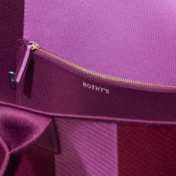 Rothy's Totes^The Lightweight Mega Tote Mulberry Rugby Stripe
