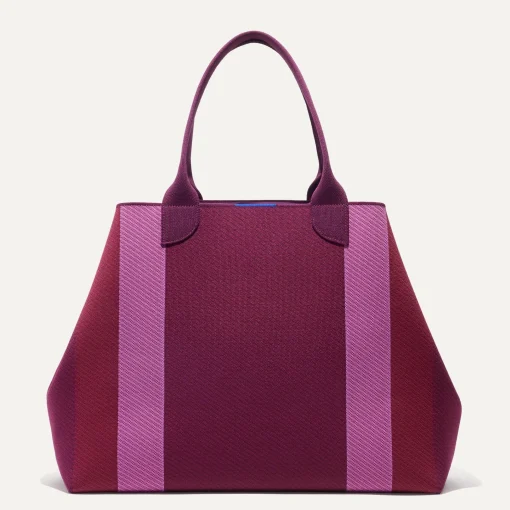 Rothy's Totes^The Lightweight Mega Tote Mulberry Rugby Stripe
