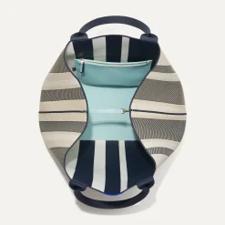 Rothy's Totes^The Lightweight Mega Tote Navy Stripe Twill