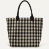 Rothy's Totes^The Lightweight Tote Black And Canvas Gingham
