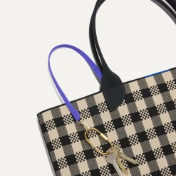 Rothy's Totes^The Lightweight Tote Black And Canvas Gingham