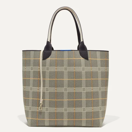 Rothy's Totes^The Lightweight Tote Black Glen Plaid