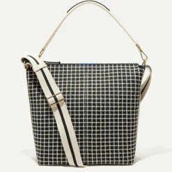 Rothy's Handbags^The Mini Zip Bucket Black And Ivory Grid