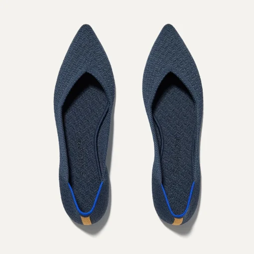 Rothy's The Point^The Point Navy Herringbone