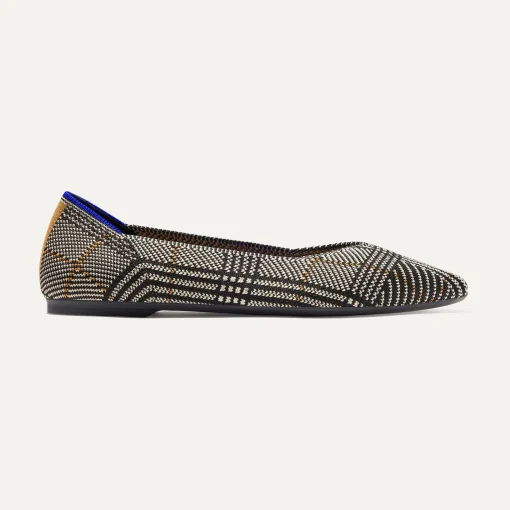 Rothy's The Point^The Point Ii Black Glen Plaid