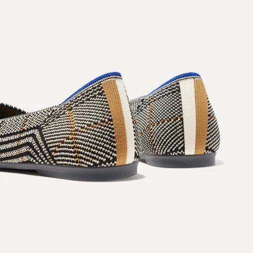 Rothy's The Point^The Point Ii Black Glen Plaid