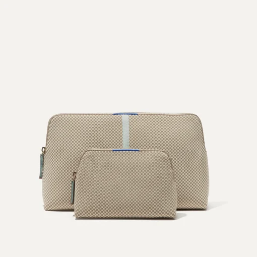 Rothy's Clutches & Pouches^The Vanity Set Coastal Mini Check