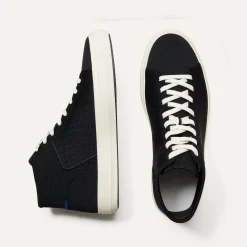 Rothy's The Lace Up^The Women's High Top Sneaker Black