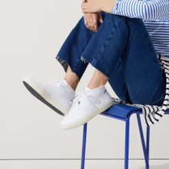 Rothy's The Lace Up^The Women's High Top Sneaker Bright White