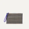 Rothy's Clutches & Pouches^The Wristlet Black And Canvas Gingham
